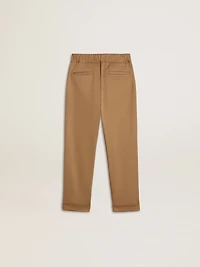 Kids’ chinos tobacco-colored cotton