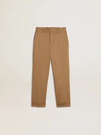 Kids’ chinos tobacco-colored cotton