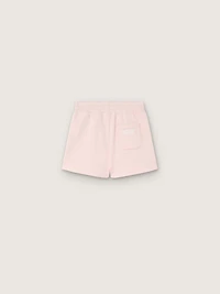 Star girls’ shorts pink cotton with patch and logo