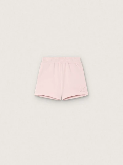 Star girls’ shorts pink cotton with patch and logo