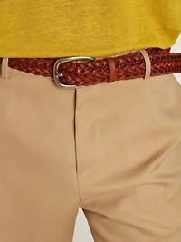 Houston belt brown braided leather
