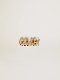 Men's lace lock with clip in old gold color with Golden lettering