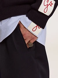 Men's signet ring in antique silver color