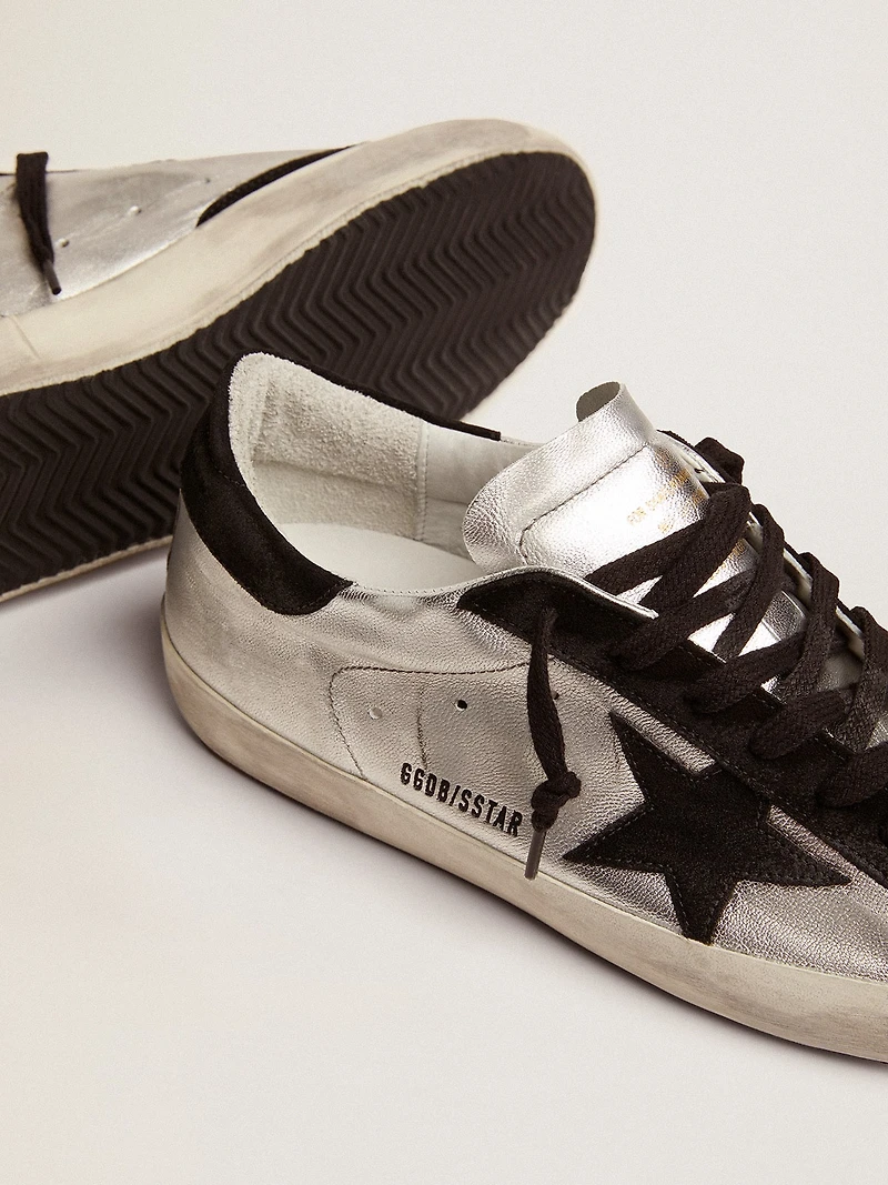 Men's Super-Star silver leather