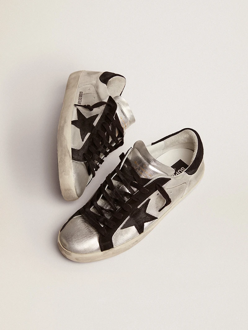 Men's Super-Star silver leather