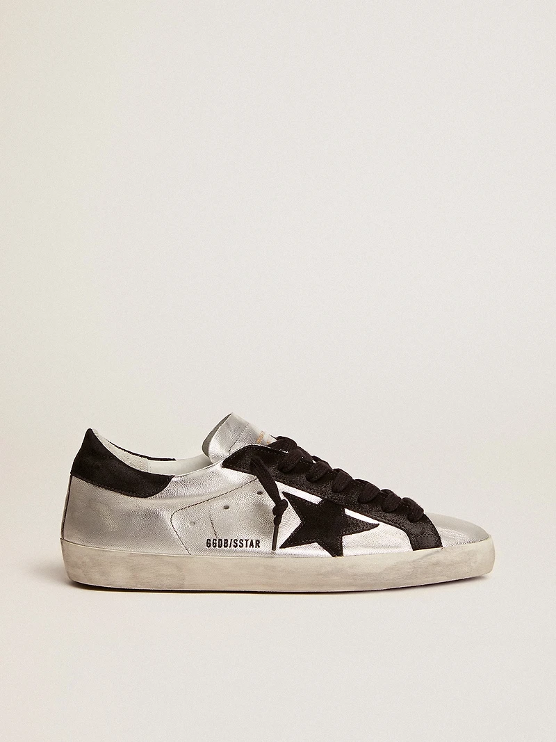 Men's Super-Star silver leather