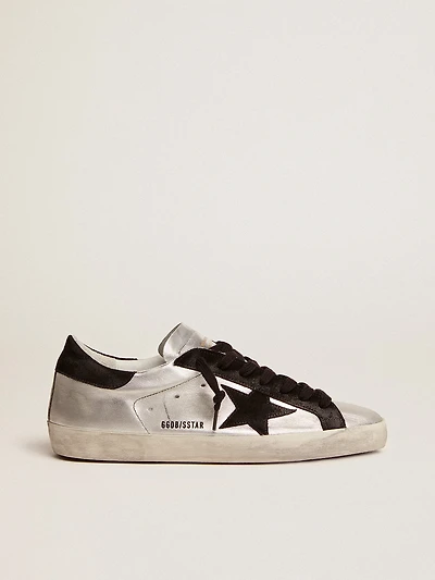 Men's Super-Star silver leather