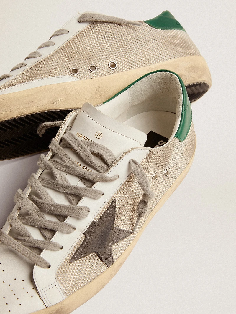 Men's Super-Star light silver mesh with gray star