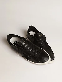 Men's Super-Star black nappa with suede star and heel tab