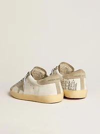 Men’s Super-Star nappa with ice-gray suede star and black embroidery