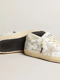 Men’s Super-Star LTD CNY in white leather with lettering on the upper