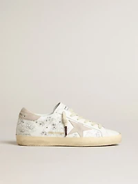 Men’s Super-Star LTD CNY in white leather with lettering on the upper