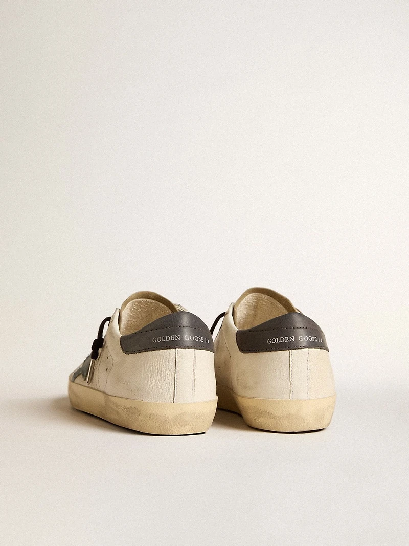 Super-Star nappa leather with light blue suede star and gray heel tab