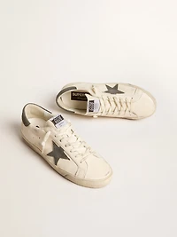 Super-Star nappa with gray suede star and heel tab