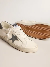 Super-Star nappa with gray suede star and heel tab