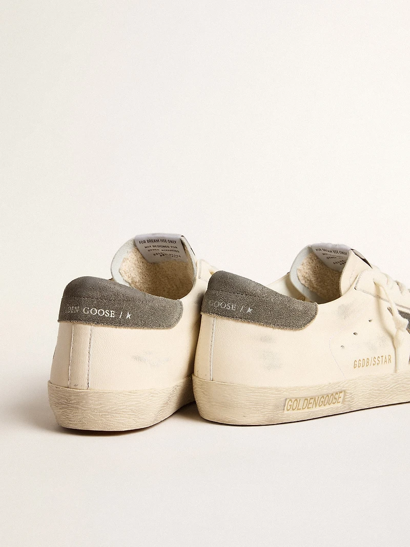 Super-Star nappa with gray suede star and heel tab