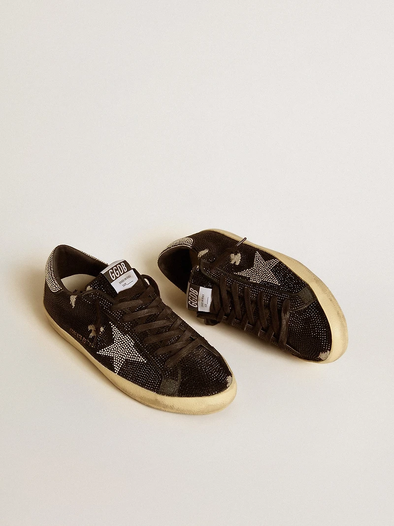 Men's Super-Star suede and Swarovski crystals with silver star