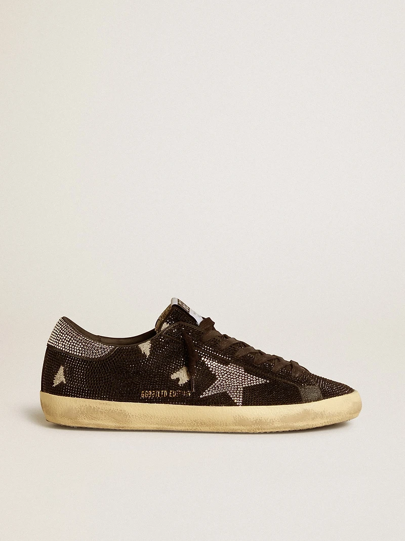 Men's Super-Star suede and Swarovski crystals with silver star