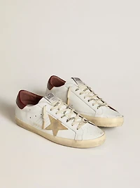 Men's Super-Star with sand suede star and red croc-print leather heel tab