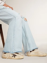 Men's Super-Star leather with black denim star and heel tab