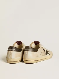 Men's Super-Star leather with black denim star and heel tab