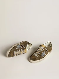 Men's Super-Star LTD in suede with metallic leather star and leather heel tab