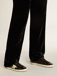 Men's Super-Star LTD black patent leather with suede star and heel tab