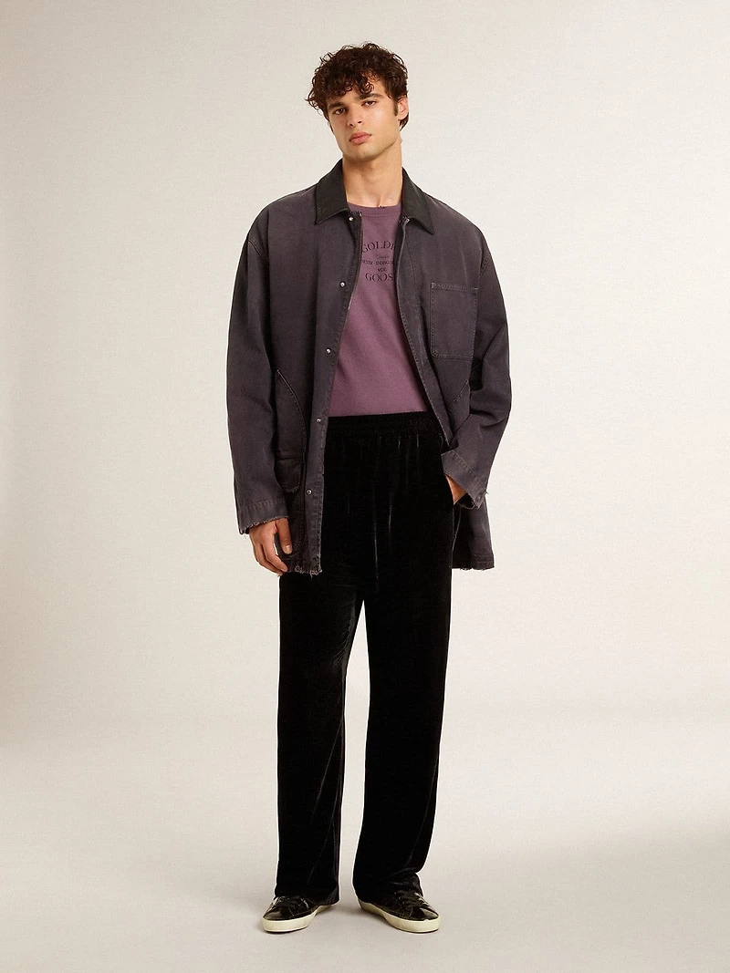 Men's Super-Star LTD black patent leather with suede star and heel tab