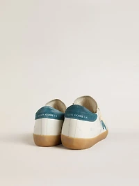 Men's Super-Star leather with petrol-blue suede star and heel tab