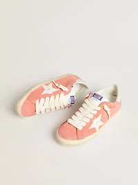 Men’s Super-Star coral suede with white leather star and heel tab