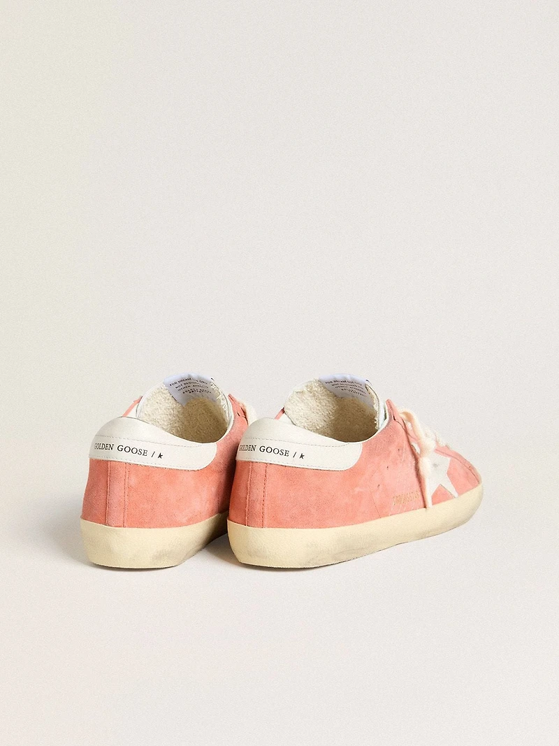 Men’s Super-Star coral suede with white leather star and heel tab