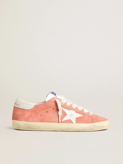 Men’s Super-Star coral suede with white leather star and heel tab
