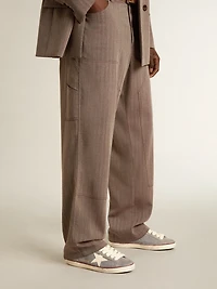 Super-Star LTD light blue nubuck leather with white star and brown heel tab