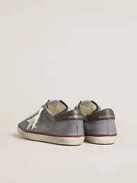 Super-Star LTD light blue nubuck leather with white star and brown heel tab