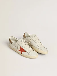 Men's Super-Star LTD nappa leather with orange star and tobacco suede heel tab