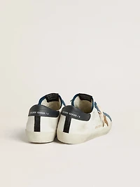 Men's Super-Star LTD with tobacco-colored croc-print leather star and black heel tab