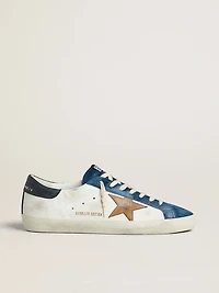Men's Super-Star LTD with tobacco-colored croc-print leather star and black heel tab