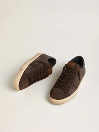 Men's Super-Star LTD brown nubuck with suede star and purple leather heel tab