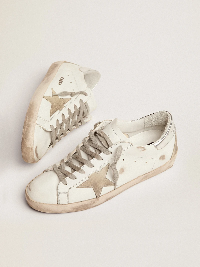 Men's Super-Star with silver heel tab and lettering