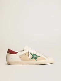 Men's Super-Star LTD suede with green metallic star and red heel tab