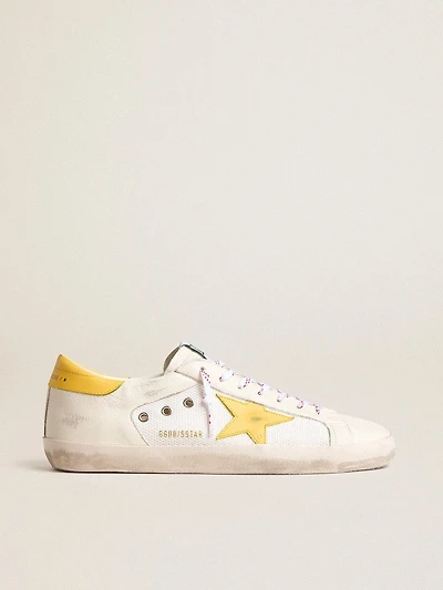 Men’s Super-Star mesh and nappa leather with yellow star heel tab