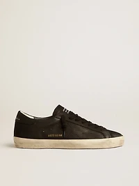 Men's Super-Star black nubuck with perforated star and heel tab