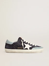 Men's Super-Star midnight-blue suede with white leather star and light blue heel tab