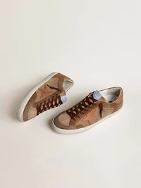 Men's Super-Star brown suede with tan leather star and heel tab