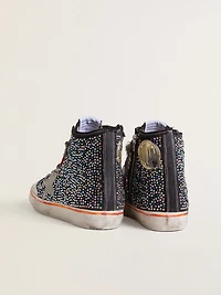 Men’s Francy Penstar LAB black canvas with multicolor rhinestones
