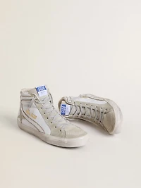 Men's Slide leather with suede details