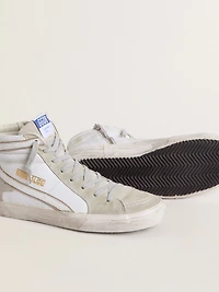 Men's Slide leather with suede details