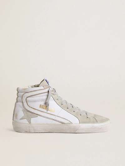 Men's Slide leather with suede details