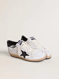Men's Ball star white nappa with black