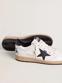 Men's Ball star white nappa with black